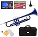 Mendini MTT-BL Lacquer Brass Bb Trumpet, Blue