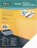 Fellowes Binding Covers Crystals Clear Oversize 25 Pack (52309)