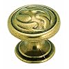 Amerock BP1355-O77 True Elegance Knob Oak Leaf Burnished Brass, 1-1/4-Inch Diameter