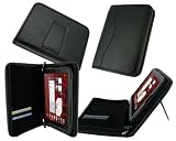rooCASE Executive Portfolio (Black) Leather Case Cover with Landscape / Portrait View for Motorola DROID XYBOARD 8.2-Inch Media Edition Tablet