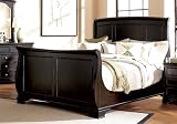 Sahara Sleighbed Queen Size Bed with Cherry Veneers in a Beautiful Expresso Finish