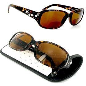 Diamonds and Pearls designer bifocal sunglasses for glamorous women who read in the sun!