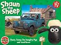 Airfix A50018 1:12 Scale Shaun The Sheep Shaun, Timmy, The Naughty Pigs and Land Rover Film & TV Character Gift Set inc Paints Glue and Brushes