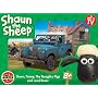 Airfix A50018 1:12 Scale Shaun The Sheep Shaun, Timmy, The Naughty Pigs and Land Rover Film & TV Character Gift Set inc Paints Glue and Brushes