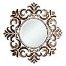 Home Elegance 4646M Decorative Wall Mirror with Brown Crown Frame