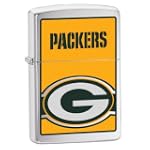 Zippo NFL Packers Lighter (Silver, 5 1/2 x 3 1/2 cm)