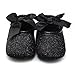 Ecosin Baby Girl Soft Sole Bowknot Bling Bling Shoes Prewalker Socks Sneakers (11/0-6months, Black)