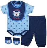 BON BEBE Baby-Boys Newborn Future All-star 4 Piece Pant Set