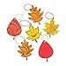 Fun Express - Liliful 60 Set Fall Leaves Scratch Crafts Colorful Magic Scratch with 30 Wooden Scratch Tools Hanging Autumn Scratch Art Leaves for Kids