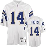 Dan Fouts Throwback Jersey: Reebok 1970 San Diego Chargers #14 White Premier Jersey
