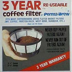 Three Year Re-useable Coffee Filter by Tops Mfg.