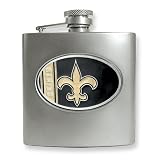 New Orleans Saints Stainless Steel Hip Flask