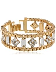 Juicy Couture Rhinestone Box Chain Flex Bracelet, 7.5"