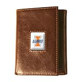 Illinois Fighting Illini Brown Leather Tri-Fold Wallet