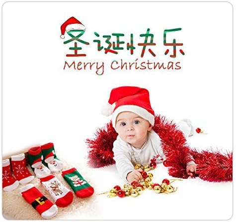 Lani Ang Lovely Cute Children Kids Unisex Christmas Characters Little Bear Snowflake Santa Claus Elk Novelty Socks (Set of 6)