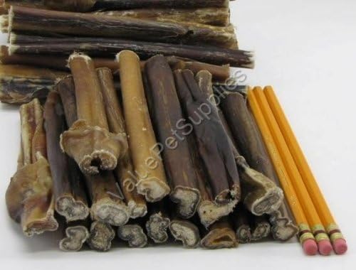 ValueBull Bully Sticks, Thick, Low Odor, 50 Count - All Natural Dog Treats, 100% Beef Pizzles, Single Ingredient Rawhide Alternative