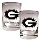 Georgia Bulldogs NCAA 2pc Rocks Glass Set