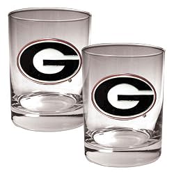 Georgia Bulldogs NCAA 2pc Rocks Glass Set by Great American Products