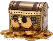 Pirate Treasure Chest Full of Gold (Chocolate Coins)!
