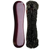 Standard 10-1/2" Horsehair Pool Table Brush, Mahogany
