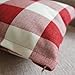 Red White Checkers Plaids Throw Pillow Case Sham Decor Cushion Covers Square 18x18 Inch Linen