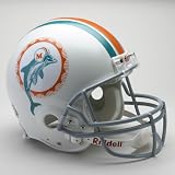 Riddell Miami Dolphins Authentic 1972 Throwback Helmet w/Gray Mask