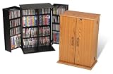 Small Oak Media Storage Cabinet
