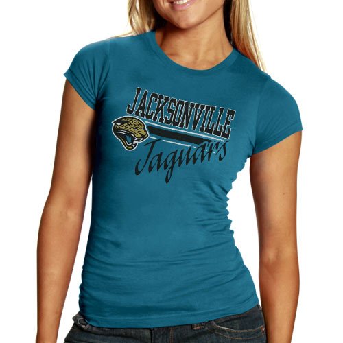 Jacksonville Jaguars Ladies Shining Moment T-Shirt - Teal (Small)