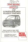 Pocket Mechanic for Citroen Berlingo and Peugeot Partner with 1.1,1.4,1.6,1.8 Litre Petrol Engine,1996 to 2004