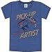 Junk Food Clothing Men's Pick Up Artist Vintage Crewneck Tee, Light Navy, Large