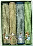 【となりのトトロ】　イ草ランチョンマット4枚セット　30Ｘ42ｃｍ　(#1806090)　各色各1枚セット