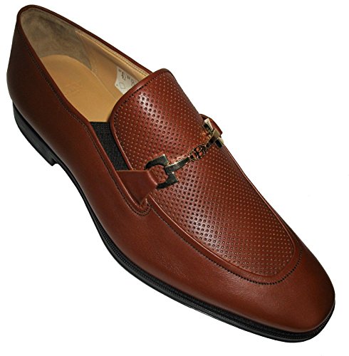 Bally Tarcisio Mens Perforated Dress Loafer Whisky Calf Size 11 New MSRP $525