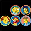 Simpsons Six Button Pack - Millhouse, Ralph, Jimbo, Comic Book Guy, Willie, Skinner