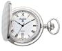 Avalon Silver Tone Covered Pocket Watch with 515 Swiss Parts Date Movement and Chain # 8660SX