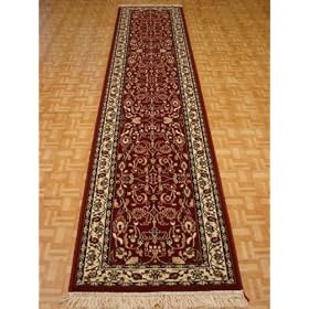 3x12 Red Persian Tabriz Runner Rug by Heritage Unlimited