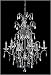 Black Chrome Lead Crystal Rouen Chandelier 6Lt - Nulco Lighting - 322-06-BC-03