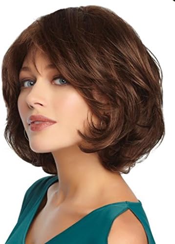 RainbowWigs Lady's Auburn Short Curly Wavy Full Hair Wig with Bangs ST33