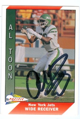 Al Toon Autographed/Hand Signed Football Card (New York Jets) 1991 Pacific #376