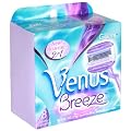 Gillette Venus Breeze 2 in 1 Cartridges Plus Shave Gel Bars for Women, 8 Cartridges