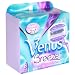 Gillette Venus Breeze 2 in 1 Cartridges Plus Shave Gel Bars for Women, 8 Cartridges