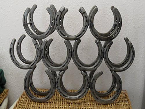 WINE RACK made from Horseshoes - holds 10 bottles