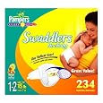 Pampers Swaddlers Diapers, Size 1-2 (up to 15 Lbs), Economy Plus Pack, 234 Swaddlers