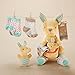 Baby Aspen Kangarooties Plush Plus Rattle and Socks for Baby, Yellow/Multi, 0-6 Months