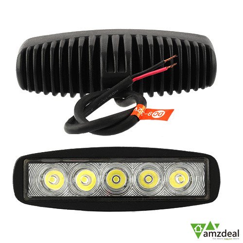amzdeal® 2 X 15w LED Phare de travail feux WorkLight Phares de voiture tout-terrain supplémentaires l'éclairage des travaux légers voiture tout-terrain Phares supplémentaires 12 - 30V IP67 noir