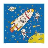 Outer Space Art Print Poster By Sarah Battle, 15.75  x 15.75 