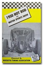1950 Roadster Hot Rod Show Russetta Program Poster Print