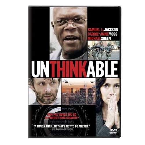 unthinkable, unthinkable dvd, unthinkable blu-ray, unthinkable digital copy, unthinkable download, unthinkable price, unthinkable coupon, unthinkable deal, unthinkable sale, unthinkable special features, unthinkable bonus features, unthinkable blu-ray exclusives, Samuel L. Jackson, Carrie-Anne Moss, Michael Sheen, Martin Donovan, Gil Bellows, Brandon Routh, Gregor Jordan, Peter Woodward