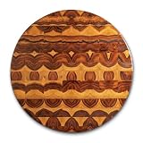 Proteak Teak Cutting Board Circle 18-by-2-Inch End Grain by 