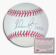 Nolan Ryan Autographed Official MLB Baseball with 324 Wins Inscription