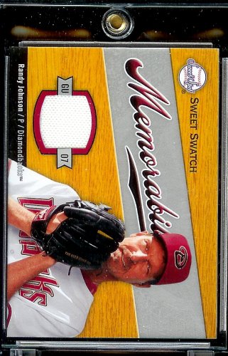 2007 Upper Deck Sweet Spot Randy Johnson Sweet Swatch Jersey Arizona Diamondbacks Baseball Card - Mint Condition - Shipped In Protective Display Case!